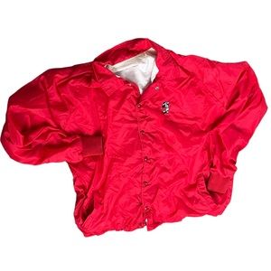 VTG 90s y2k antigua windbreaker jacket red Mickey Mouse golf men xlarge made USA